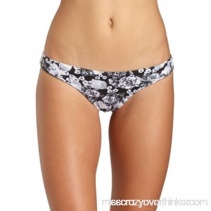 Zinke Women's Emmi Reversible Bikini Bottoms Black White Floral & Mint B074CPTQ8V